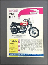1964 1965 Ducati 250 Mark 3 Motorcycle Bike 1-page Vintage Brochure Spec Sheet picture
