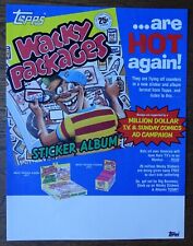 1982 Topps Wacky Packages Stickers & Album Sell Sheet (NO PRODUCT) staple-hole picture
