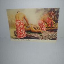 Luau Pig, Hawaii Original Postcard TK1-P13 picture