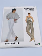 Vogue Vtg Easy Designer Original 2939 Blassport Ltd Sz 14 Pants Jacket Top AA400 picture