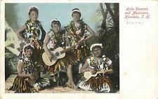 c1905 Postcard; Hula Dancers & Musicians Honolulu HI T.H. Wall Nichols & Co. Pub picture