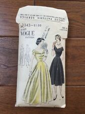 Vintage Sewing Pattern Vogue Evening Dress S-3343 Sz 15 1950 Complete picture