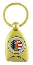US Army National Guard Golden Swivel Pendant HONORS Military Service Key Chain picture