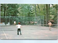 Postcard - Boys Playing Tennis in a Modern Boys Camp picture