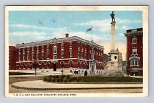 Chelsea MA-Massachusetts, YMCA & Soldiers Monument Vintage c1922 Postcard picture