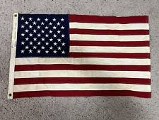Vintage Bunker Hill Flag Co. 2' x 3' Cotton Stitched 50 Star American USA Flag picture