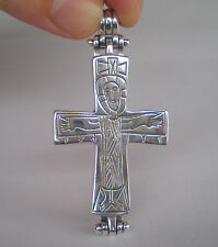 Byzantine Reliquary Silver 925 Cross - East Roman Empire - Hand Made in Greece picture