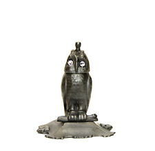 Bronze Zimmerman Owl with Crystal Eyes Figure Match Holder picture