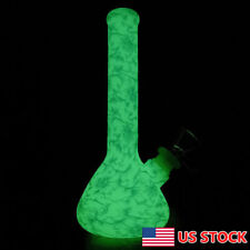 7 inch Silicone Hookah Water Pipe Glow in the Dark Smoking Bong Bubbler Shisha  picture