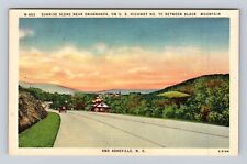 Asheville NC-North Carolina, Sunrise Scene On US Highway, Vintage Postcard picture