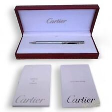 Cartier Santos De Cartier Silver ToneBallpoint Pen Used w/Box picture