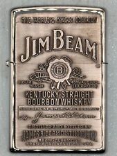 Vintage 2000 Jim Beam Bourbon Whiskey Label Emblem High Polish Chrome Zippo NEW picture