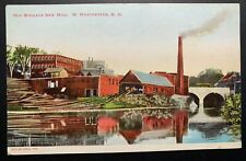 Postcard Manchester NH - c1900s Old Wallace Saw Mill Lumber picture