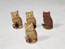LOT OF 4- Wade Whimsies OWLS Figurines England picture