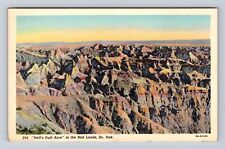 Bad Lands SD-South Dakota, Hells Half Acre, Antique Vintage Souvenir Postcard picture