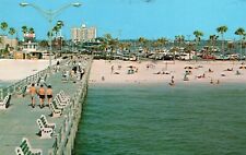 Postcard FL Clearwater Beach from Fishing Pier 1980s Chrome Vintage PC H3345 picture