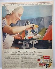 1958 Campbells Soup Employee Weighing MCM Vintage Print Ad Man Cave Poster Art picture