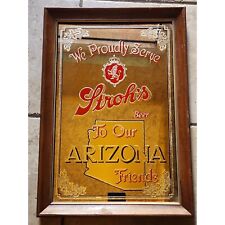 Stroh's Beer Vintage Mirror “We Proudly Serve Stroh's Beer to our Arizona Friend picture