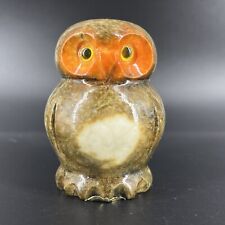 Vintage Genuine Italian Hand Carved Alabaster Owl Made in Italy - 4