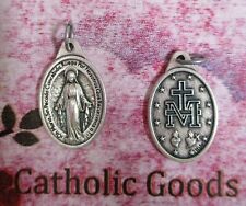 Miraculous Medal - Spanish - Oxidized Die Cast Italian 1 inch Medal  picture