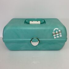 VTG Caboodles Case Large Green Teal #2630 Tiered Organizer w/Mirror & Insert picture