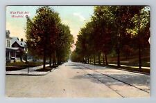Mansfield OH-Ohio, West Park Avenue, c1911 Antique Vintage Souvenir Postcard picture