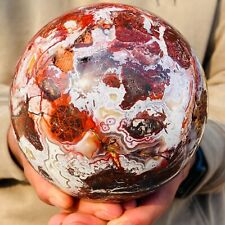 4.4LB Large Rare Natural Mexico Agate Geode Quartz Sphere Crystal Ball Healing picture