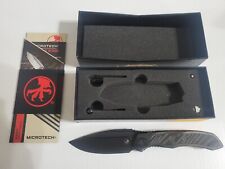 Microtech Anax DLC Integral Knife Brand New Black Titanium Carbon Fiber Inlay picture