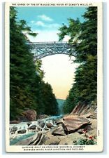 1941 The Gorge Of Ottauquechee River At Dewey's Mill Vermont VT Vintage Postcard picture