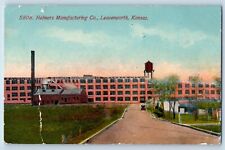 Leavenworth Kansas Helmers Manufacturing Co. Exterior View Building 1913 Vintage picture