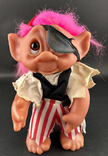 Vintage Norfin Troll Doll Pirate Toy with Eye Patch Thomas Dam 1985 Denmark picture