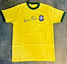 ┥‎️‍Pele signed 1970 BRAZIL World Cup Jersey Shirt FULL EDSON PHOTO PROOF picture