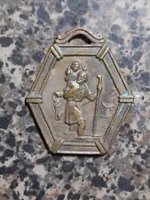 Vintage Catholic St. Christopher Be My Guide Italy Medal picture