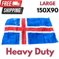 Large Iceland Europe Flag Outdoor Indoor Heavy Duty 150X90cm National Banner picture