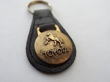 Vintage TOYOTA Horse Logo leather keychain. picture