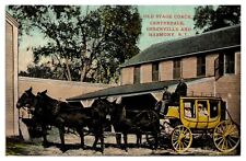 Antique Old Stage Coach, Centredale, Greenville, and Harmony, RI  Postcard picture