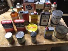 lot of 18 Vintage automobile car related tin cans picture