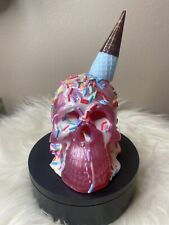 Ice Cream Skull With Waffle Cones And Sprinkles Sweet Tooth Gothic Decor picture