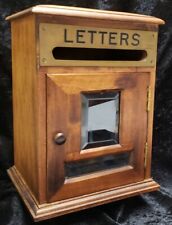 Vintage Sarreid LTD Wooden Casket Box Mail USPS Letters Brass Accents Cremation picture