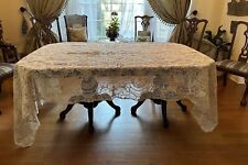 Antique Lace Banquet Tablecloth Lace Italian Belgium Or Irish 115 X 66 Fine  WOW picture