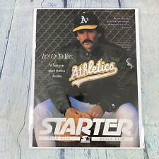 1993 Starter Oakland A's Jacket Hat Vtg Print Ad/Poster Promo Art Magazine Page picture