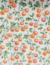 Vintage Fabric Tiny Orange Ditzy Flowers Cotton Woven 65x44 Inches picture