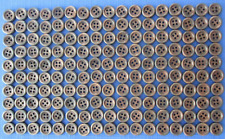 #33-Lot of 170 NEW Brown Wooden Buttons 4 Hole Approximately .5
