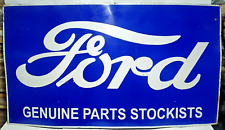 Old Vintage Original Ford Genuine Parts Stockists Porcelain Enamel Sign Board picture