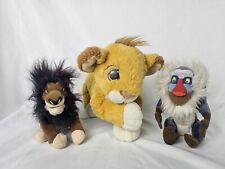 Set Of 3 Toys Vintage Disney Mattel 1993 The Lion King Baby Simba Plush Floppy picture