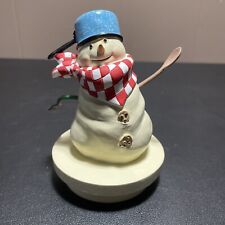 Hallmark Mitford Bookworm Snowman Candle Topper Jar Topper Christmas RARE picture