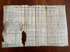 1829 US President Andrew Jackson SIGNED Land Grant in Wayne County OHIO w/ Seal picture
