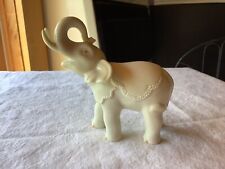 Lenox “A Touch of Luck” Ivory Elephant Figurine w/Gold Accents, Trunk Up picture