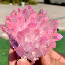 211G New find pink phantom quartz crystal cluster mineral sample picture