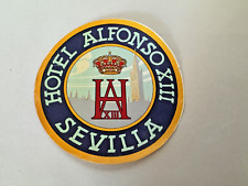 Vintage Hotel Alfonso XIII Sevilla Seville Spain Travel Decal Sticker Luggage picture